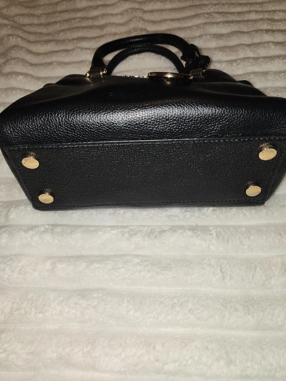 Michael Kors Black Leather Satchel Handbag